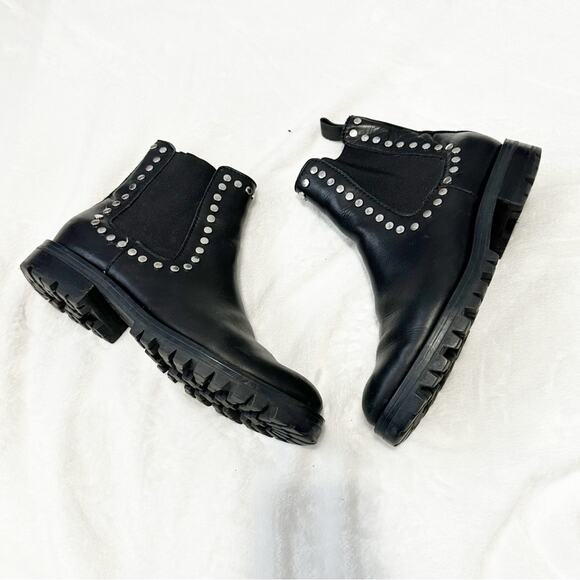 Dolce Vita Peton ankle boot Studded Black leather Ankle Boots size 8.5 - Picture 10 of 11